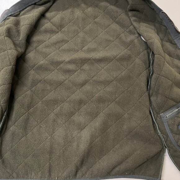BARBOUR Small Polarquilt Liner Vest Gilet Zip-In FLAWS Ret: $150 Green - Picture 6 of 7